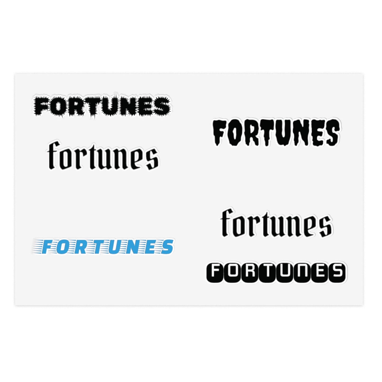 Fortunes "FONTS" Sticker Sheets